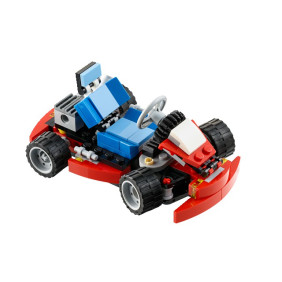 Červená motokára
