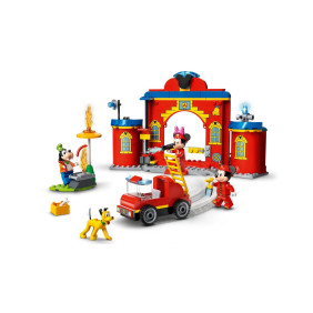 Hasičská stanice a auto Mickeyho a přátel Hasičská stanice a auto Mickeyho a přátel