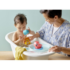 Legrace ve vaně: Plovoucí ostrov se zvířátky