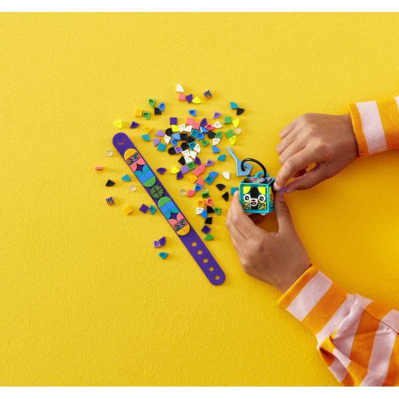 Neonový tygr – náramek & ozdoba na tašku