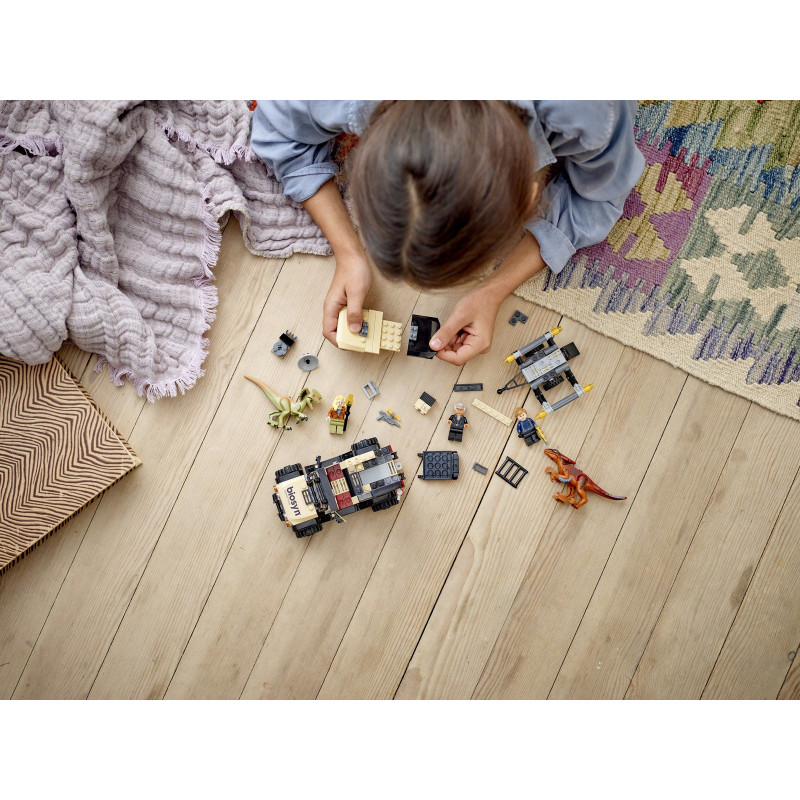 Přeprava pyroraptora a dilophosaura