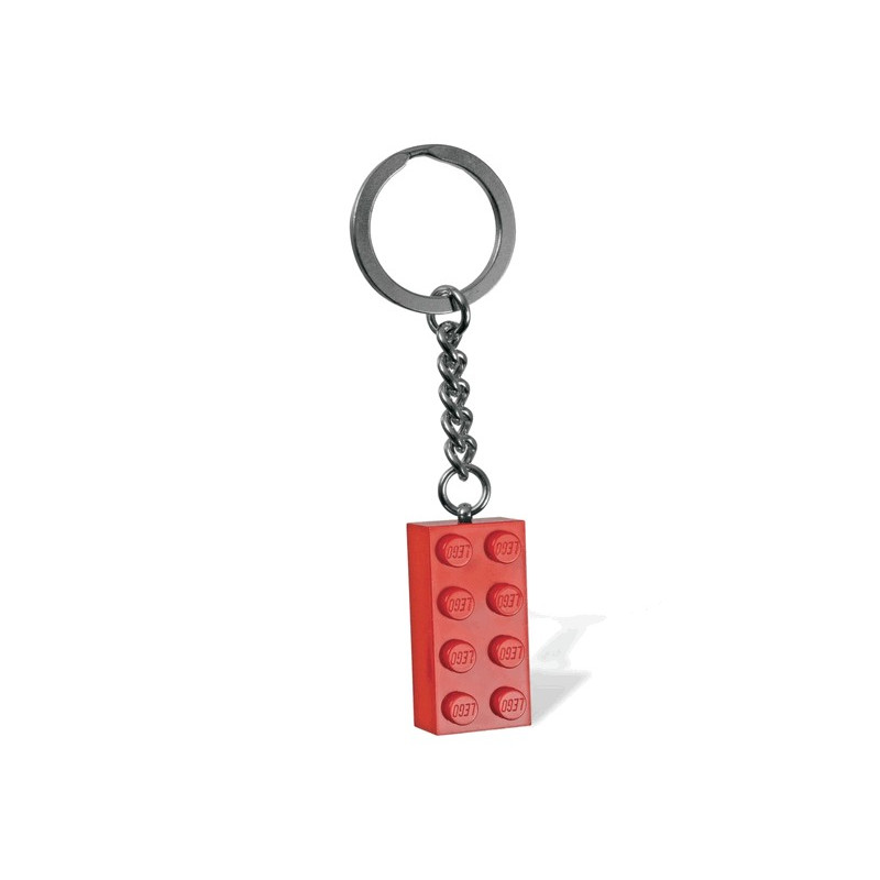 Červený přívěsek na klíče ve tvaru kostky