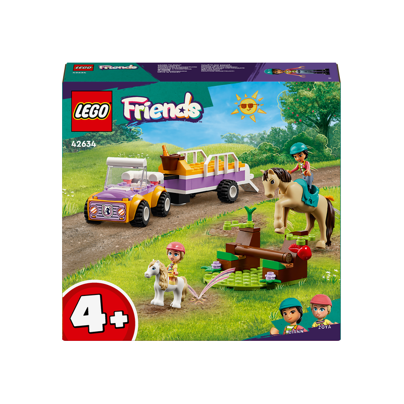 Přívěs s koněm a poníkem