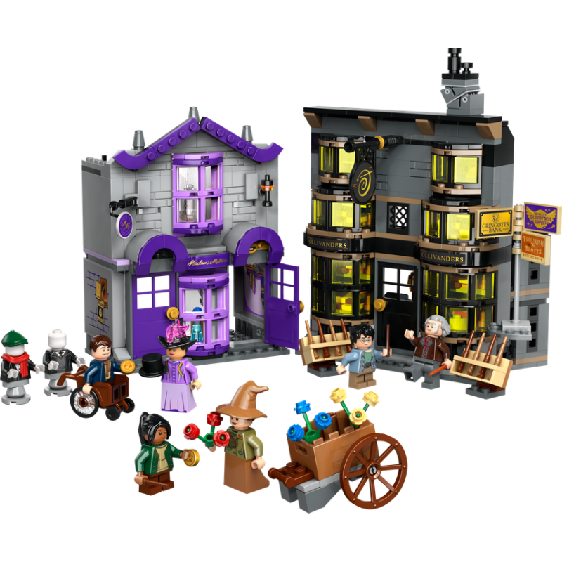 Ollivanderův obchod a Obchod madame Malkinové