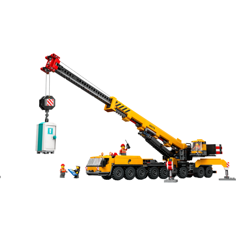 Žlutý pojízdný stavební jeřáb