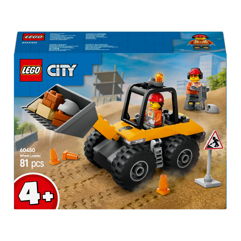 Žlutý kolový nakladač