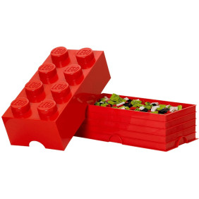 LEGO® Červená úložná kostka s 8 cvočky
