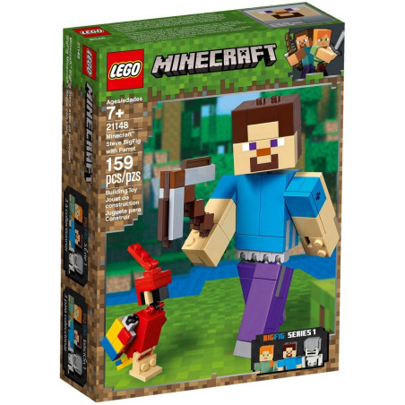 Minecraft velká figurka: Steve s papouškem