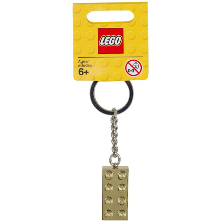 LEGO® Přívěsek na klíče se zlatou kostkou 2 x 4