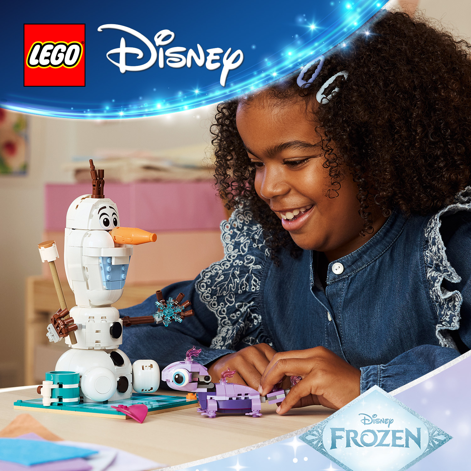 Z&aacute;bava při stavěn&iacute; s Olafem a Brunim z d&iacute;lny Disney