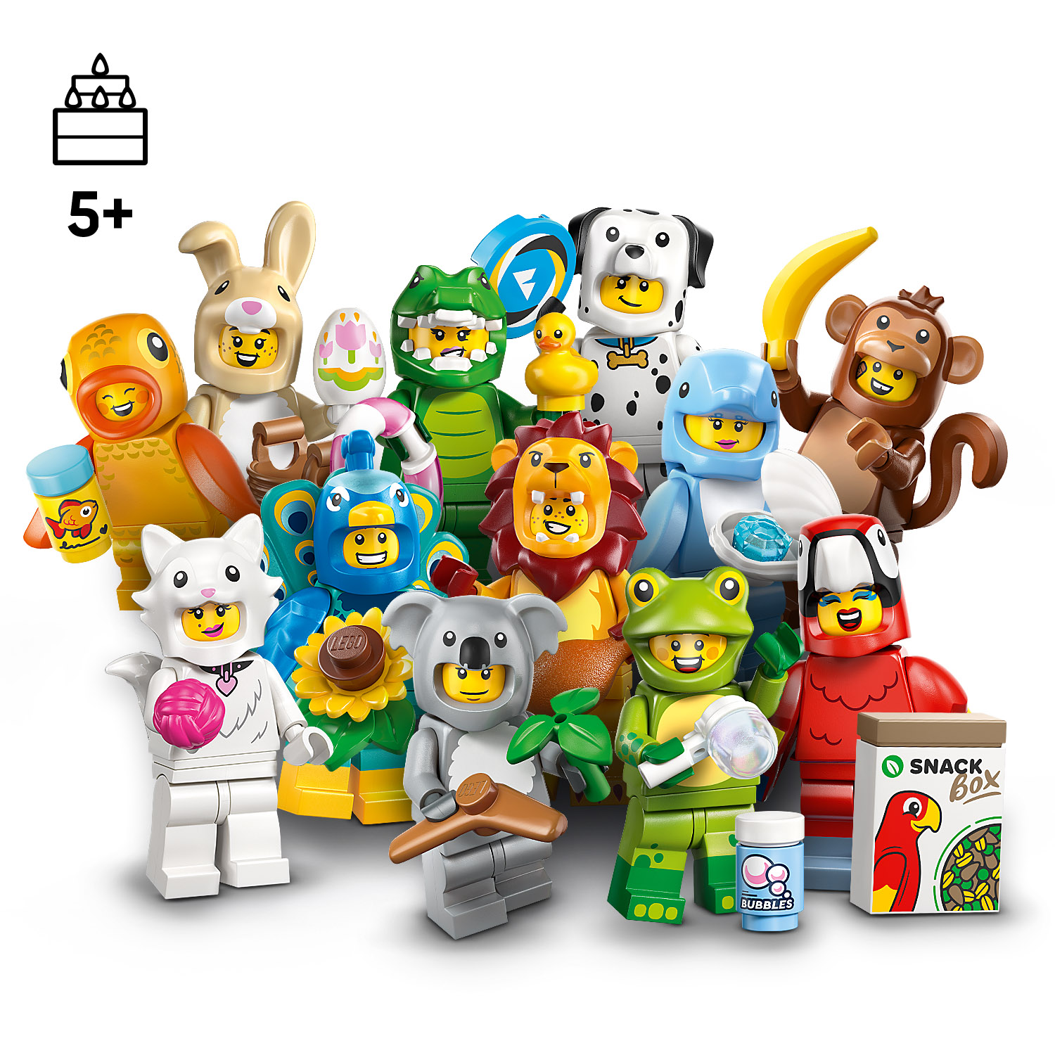 Sb&iacute;rka 12 zv&iacute;řec&iacute;ch minifigurek LEGO&reg;