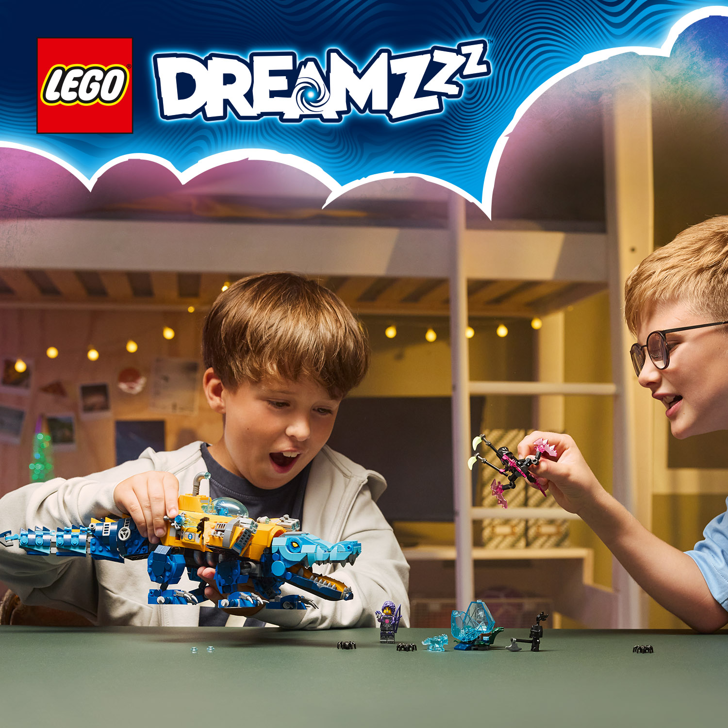 &Uacute;žasn&yacute; model krokod&yacute;la ze světa LEGO&reg; DREAMZzz&trade;